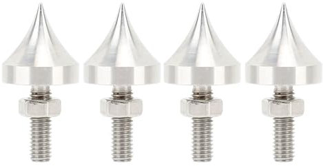 Speaker Spikes, 4 Pcs Isolation Spikes Cone Stand Foot, HiFi Speaker Shockproof Stand Feet, Adjustable Height Floor Protectors for Speaker Frame, Amplifier, CD DVD Player (M8)