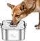 HAPPY HACHI Gamelle Anti-Éclaboussures pour Chien 3L，Acier Inoxydable 304 Gamelle Eau Chien Anti Renversement ，Hydratez Votre Animal, Argenté