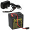 Kung Long Blei Akku 12V 5Ah mit Stecker + Ladegerät für Rasenmäher Akkus