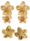 2 paires de boucles d'oreilles pétales, boucles d'oreilles fleurs, boucles d'oreilles goutte or, boucles d'oreilles florales pompon, boucles d'oreilles fleur bohème