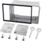 GOMETY Universal Auto Radio Montage Rahmen 2DIN Doppel Metallrahmen Halterung Faszienmontageset 2DIN Autoradio Armaturenbrett für Doppel DIN Auto Radio Auto DVD Player Navigation GPS
