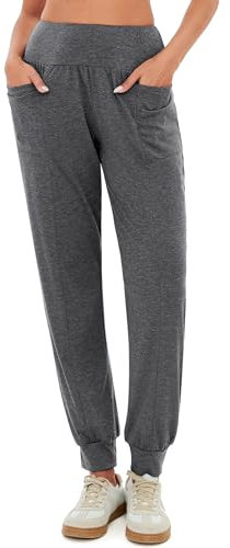 Jahetuul Yogahose Damen Lang Haremshose Sport Pilates Jogginghose Hohe Taille Locker Sweatpants Aktiv Hose für Yoga Training Freizeithose