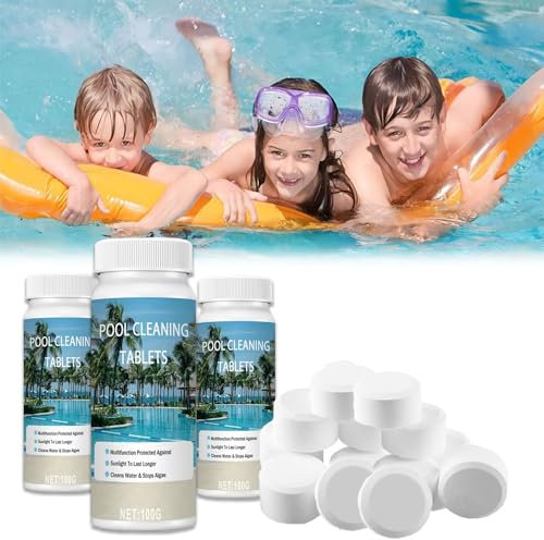Pool Cleaning Tablets,300g Pool Reinigungstabletten für Aufstellpool,Planschbecken
