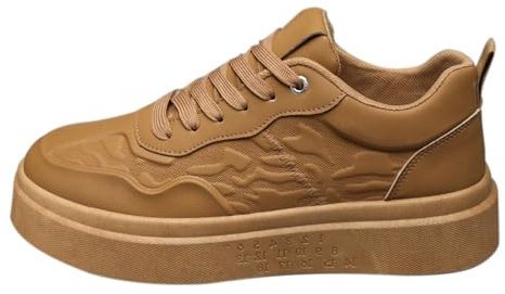 Generisch Mountainbike Schuhe Herren Ohne klick Mode Freizeitschuhe Flache Unterseite Jugend Sport Lauf Freizeitschuhe Stahlkappen Schuhe Herren 44 (Brown, 39)