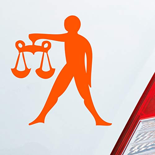 Hellweg Druckerei Sternzeichen Waage PKW Car KFZ Roller Auto Aufkleber Sticker Heckscheibenaufkleber