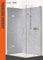 Eck - Duschrückwand, Platte 01 = 90x200cm, Platte 02 = 120x200cm, Motiv: Betonoptik