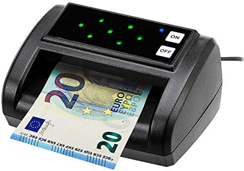 SAFE 9785 Geldprüfgerät Infratronic - Update 2019 - Geldscheinprüfer in 1 Sekunde- Geldscheinprüfgerät für Euro GBP USD