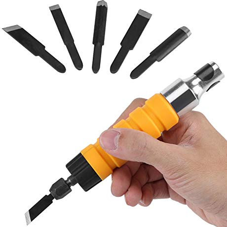 Cincel eléctrico BE-TOOL Juego de tallar cincel de madera eléctrico Herramientas de grabado para taladro eléctrico Eje flexible DIY Art Craft (no incluye eje flexible)
