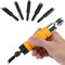Cincel eléctrico BE-TOOL Juego de tallar cincel de madera eléctrico Herramientas de grabado para taladro eléctrico Eje flexible DIY Art Craft (no incluye eje flexible)