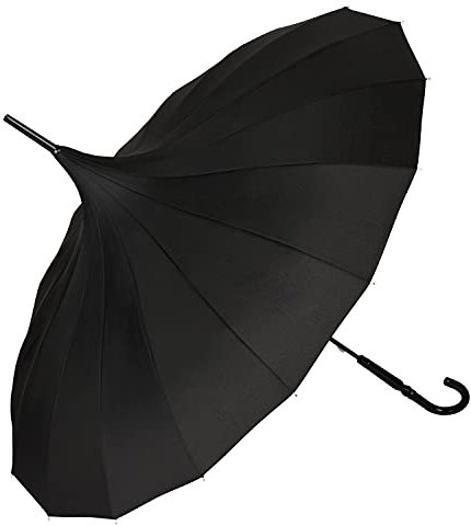 VON LILIENFELD Regenschirm Hochzeitsschirm Sonnenschirm Stabil Stockschirm Pagode Charlotte schwarz