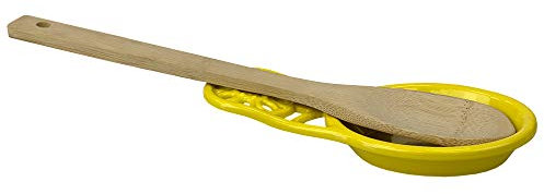 Home Basics SR45801 Sunflower Design Spoon Rest for Kitchen Counter (Yellow), Cast Iron