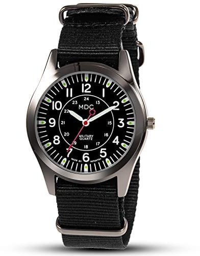 Infantry Uhren Herren Armbanduhr Militär Uhr Outdoor Sport Herrenarmbanduhren Herrenuhr Schwarz Männer Fliegeruhr Tactical Field Watches for Men Leuchtende NATO Nylonband