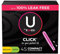 U by Kotex Click Kompakttampons, Multipack, normale/super Saugfähigkeit, geruchlos, 45 Stück