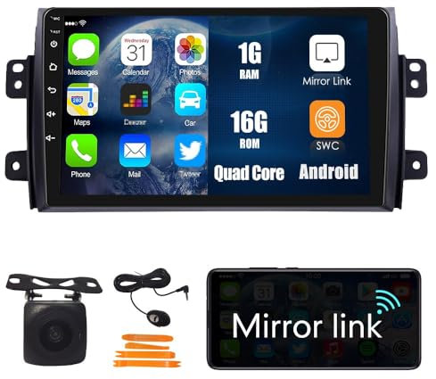 Android 10 Autoradio Navigazione per auto Lettore multimediale stereo GPS Radio 2.5D Touch Screen perSUZUKI SX4 2006-2013