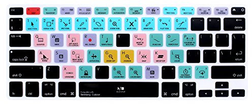 MMDW Steinberg Cubase - Cover per tastiera con tasti di scelta rapida per MacBook Pro 13, 15, 17 (con o senza display Retina), in silicone per MacBook Old Air 13, Europea/USA