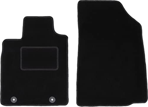Wielganizator Automatte – Passend für Dacia Duster 2WD SUV 2010-2018 – Velours – Autozubehör - Auto Fußmatten – Fußmatte Auto – 2-teilig - schwarz