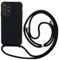 Keteen handyband hülle für Samsung Galaxy A52 4G / 5G / A52S 5G Handyhülle mit Band Slim Silikon Abnehmbar Kordel Stossfest Bumper Cover zum Umhängen Necklace Handyhülle für Samsung A52-Schwarz