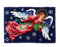 VIONNPPT Weihnachten Serie Knüpfteppich Knüpfset Zum Selber, Festival Geschenk Teppich für Kinder Erwachsene, Latch Hook Rug mit Vordruck,Christmas Wandteppich (Engel,60cmx40cm)
