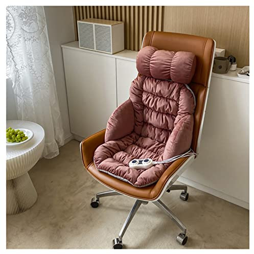 AMEERR Beheiztes Sitzkissen Für Bürostuhl, Superweich Heizung Stuhlkissen, Dual Area Temperatureinstellung Wärme Stuhlkissen, Für Hüften Und Rücken, Für Heim Iron Pink