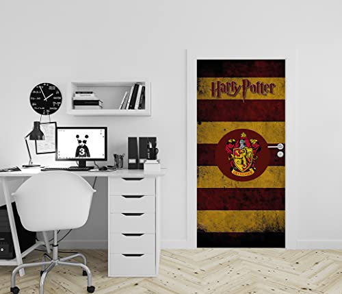 Adesivo decorativo per porta – Poster porta – Stregone Potter – Carta da parati per bambini – Adesivo – 83 x 205 cm – Fabbricazione francese