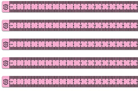 Finest Folia Maßband Bandmaß Aufkleber 100 x 50 cm für Nähmaschine Tisch Werkbank Maschinen selbstklebend Messband Metermaß Rollbandmaß R204 (03 Rosa)