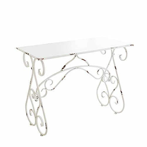 Loberon Console Stonem, Blanc Vieilli