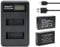 LOTUS POWER LP-E12 Batteries and Charger, LCD Intelligent Dual Charger LP E12 & LPE12 Battery for Canon EOS M10 / EOS M100 / EOS Kiss X7 / EOS Rebel SL1 / PowerShot SX70 HS (1 Charger & 2 Batteries)