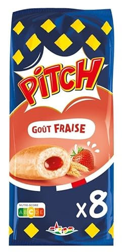 PITCH - Pitch Brioche Fraise - Savourez une délicieuse viennoiserie de 300g pour le petit déjeuner - Lot De 4 - Vendu Par Lot