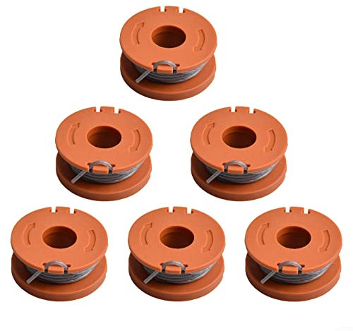 URPIZY 6 Stück Spule & Trimmerfaden für ALDI Gardenline CGT18KL2 Rasentrimmer