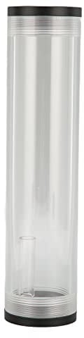 Dpofirs PC Wasserpumpentank, Computer Zylindrischer Wasserkühlungs Kühlertank Acryl Zylinder Wasserbehälter, 210 Mm Länge, 3 * Allgemeines G1/4 Gewinde