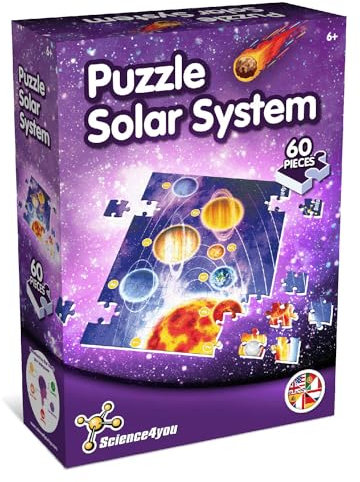 Science4you Sonnensystèm Puzzle für Kinder - 60-teiliges Puzzle über die Planeten des Sonnensystems, Puzzlespielzeug und Geschenk für Jungen und Mädchen ab 6 Jahren