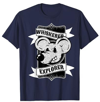 Whiskered Explorer Retro Funny Rat Mouse Designs Present T-Shirt