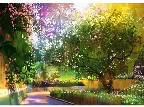 MISITU Mini Jigsaw Puzzle 1000 Pieces for Adults and Children - Garden - Difficult Challenging Small Jigsaw Puzzle for Adults 15 x 10.2 Inch