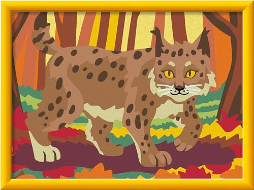 Ravensburger CreArt Luchs im Herbstwald - Malen nach Zahlen ab 9 Jahre | Malset mit Rahmen, Pinsel und Acrylfarben, Geschenk für Mädchen und Jungen