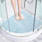 ZOKBOM Tapis de Douche Antidérapant 70x70cm | Grand Tapis de Baignoire d’Angle avec Ventouses et Trous de Vidange, TPE Tapis Salle de Bain Anti-Moisissures, Lavable en Machine (Bleu)