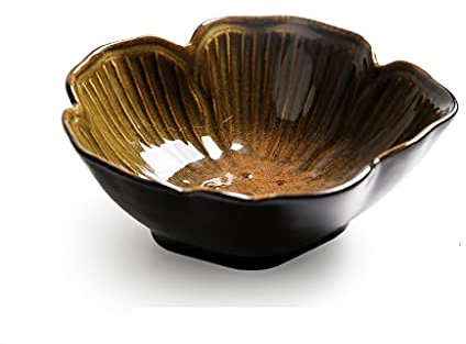 Bols à Pâtes Grands Saladiers Céramique vaisselle bol en forme de salade en forme de salade créatif fleur pétale bol rétro bol de fruit à soupe ménage bol bol bol de riz pour Fruits, Salades et Légume