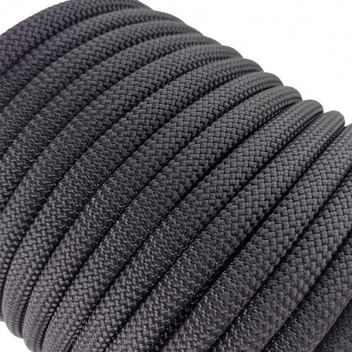 Ritafc Static Rope - UIAA Rappelling Rope, 11mm 100FT Nylon Kern Mantle for Rock, Mountain, Tree Climbing, Hauling, Rescue
