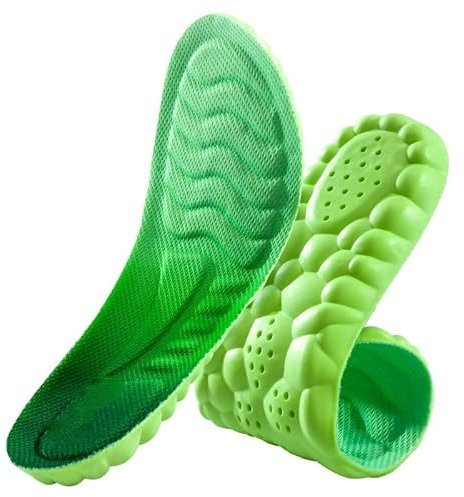 Orthopulse Ultra-weiche Lauf-Einlegesohle.Superweiche Laufsporteinlagen - Ortorex.Orthopädische 4D Einlegesohle fur schmerzfreie FuBe Paare (43-44,Grün)