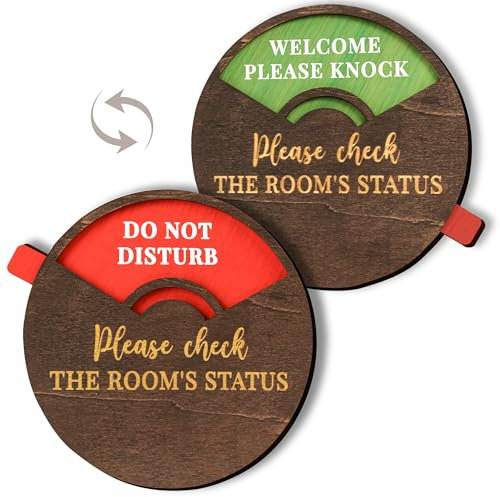 Woodamore Do Not Disturb Door Hanger - Welcome Please Knock Sign For Door, Office Decor