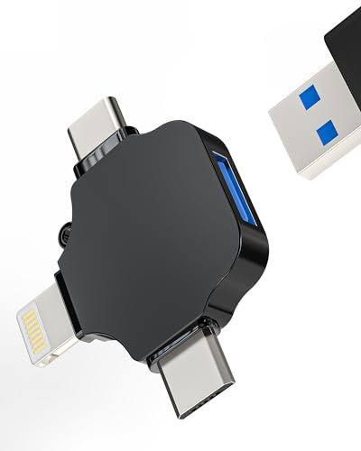 Adaptador Lightning USB C Micro USB a USB 3.0 Cable OTG para iPad para Apple iPhone 15 Compatible con Samsung Llave de Tipo cámara Tipo Adaptadores Cámara Convertidor TP-OTG