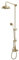 Milano Elizabeth Traditional Rigid Riser Thermostatic Mixer Valve Round Shower Head Handset - Brass