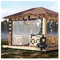 Rideaux de tonnelle en verre souple imperméable transparent pour patio et pergola, 4 x 1,5 m