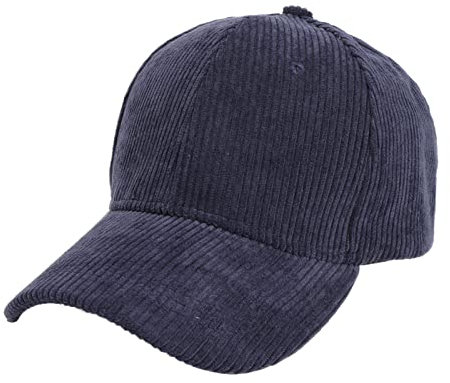 Basecap Herren Herren Damen Neutral Sommer Solide Kappen Cord Hut Visiere Ha Oh, navy, Einheitsgröße
