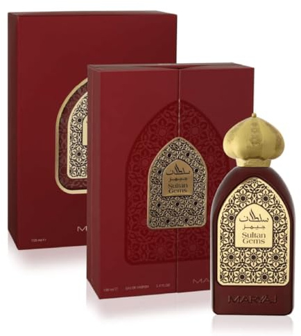 Maryaj Sultan Gems 100ml Eau De Parfum for Women and Men | Oriental and Floral Fragrance with Apple, Plum, Dates, Patchouli, Vanilla Scent | Twist of Angle Shares