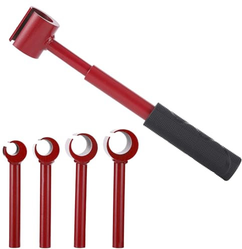Cumnvulnt Hinge Gap Adjustment Wrench Set, 0.6-1.0in Door Hinge Repair Tool Heavy Door Adjustment Ergonomic Handle with 4 Multi-Size Precision Replacement Tool for Doors and Cabinet Repair
