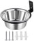 Gamelle murale pour chien en acier inoxydable avec support suspendu, 30 x 7 cm