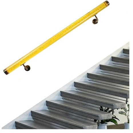 Qxmiguel Pasamanos de Escalera de Cristal acrílico Transparente for Interiores, pasillos, lofts, escaleras, pasamanos de Pared, Antideslizante, Auxiliar.(100cm)