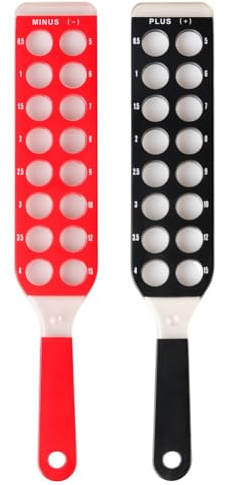 Yzzthumss Optical Retinoscopy Rack Lens Optometric Retinoscopy Bars for Quick Examination 2 Bars 32 Lenses Red & Black
