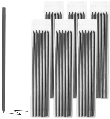 36Pcs Carpenter Pencil Refills, Compatible with Tracer & Pica Carpenter | 2.8mm long deep‑hole carpenter pencil refills, waterproof graphite lead. Fits Tracer & Pica pencils,makes clear marks on wood