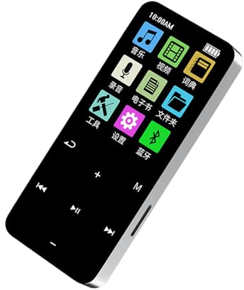 Taidda Lecteur MP3 Lecteur Numérique Portable Qualité Sonore Exceptionnelle pour Les Mélomanes Noir Mémoire 16 Go (4G)